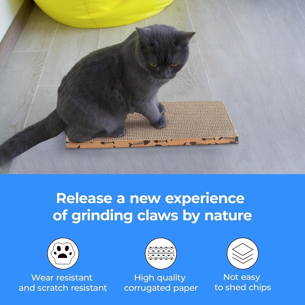 Splicing Cat Scratch Pad for Indoor Cats & Kittens, 2 Pack Cardboard Cat Scratch