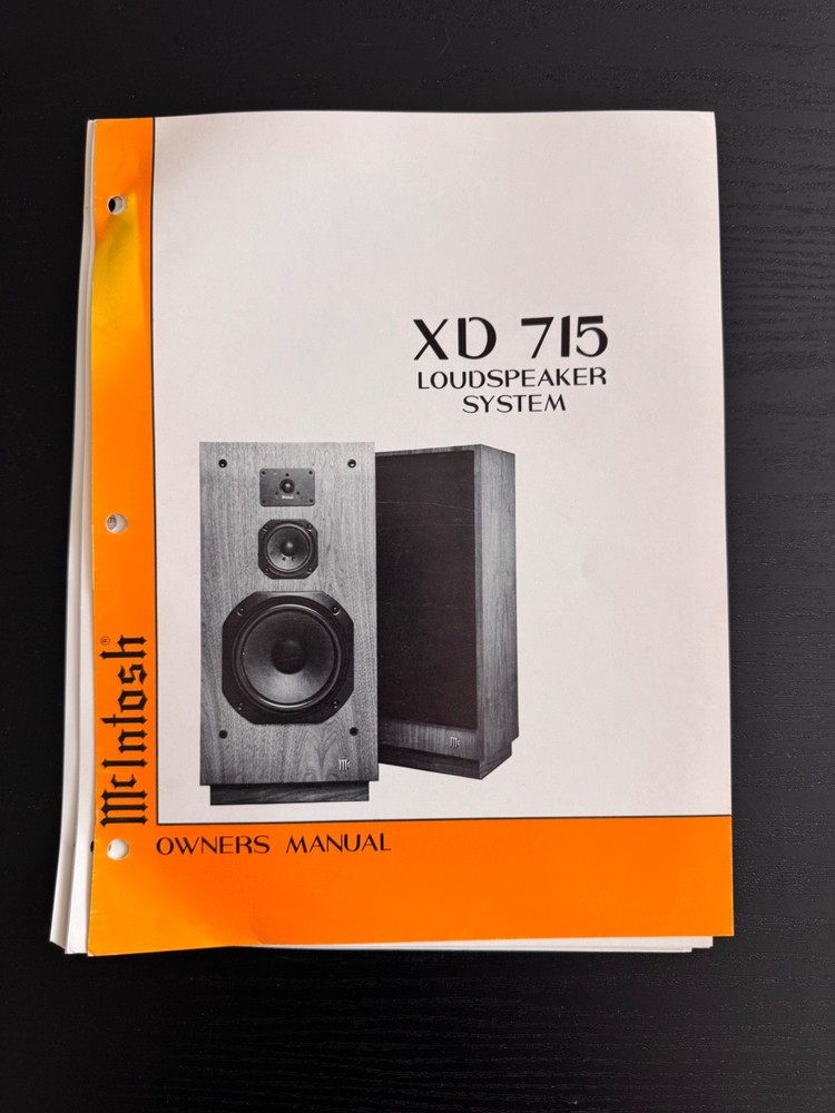 MCINTOSH 12 VARIOUS SPEAKERS MANUALS