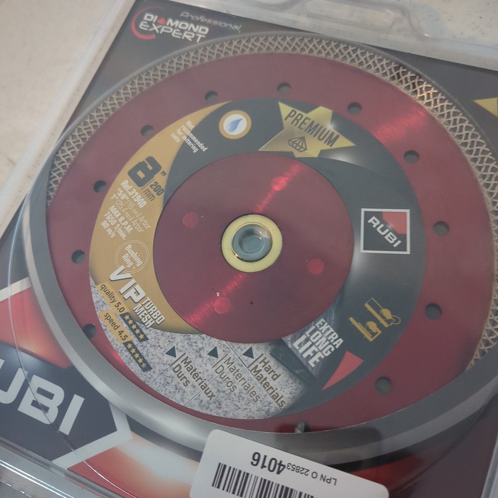 Rubi Tools 8" VIP Premium Wet Diamond Blade