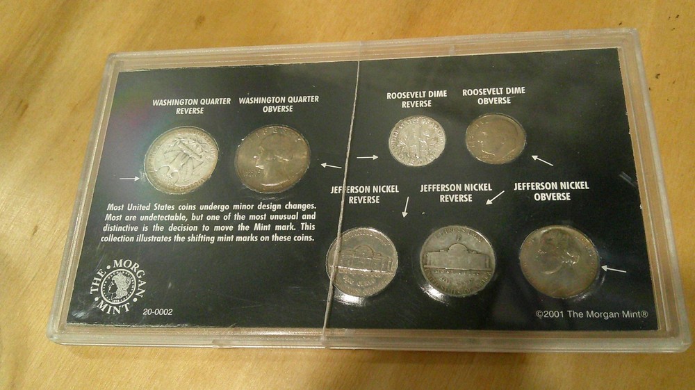 Shifting Mint Marks Coin Collection **Cracked Case**