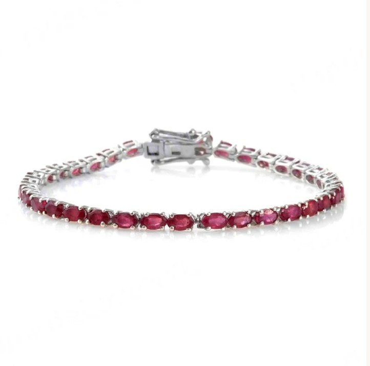 Ruby Tennis Bracelet – 925 Sterling Silver
