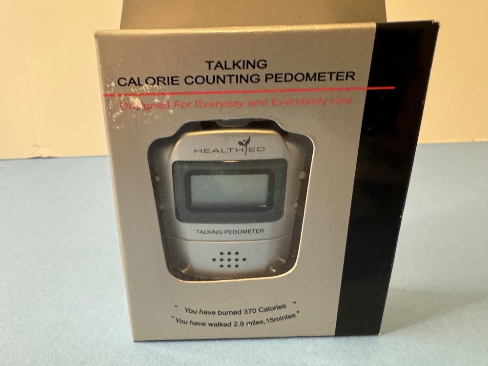Voice Zone Talking Calorie Counting Pedometer Silver New