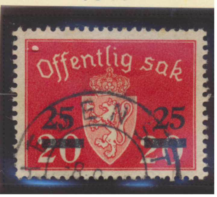 Norway Stamp Scott #O57, Used
