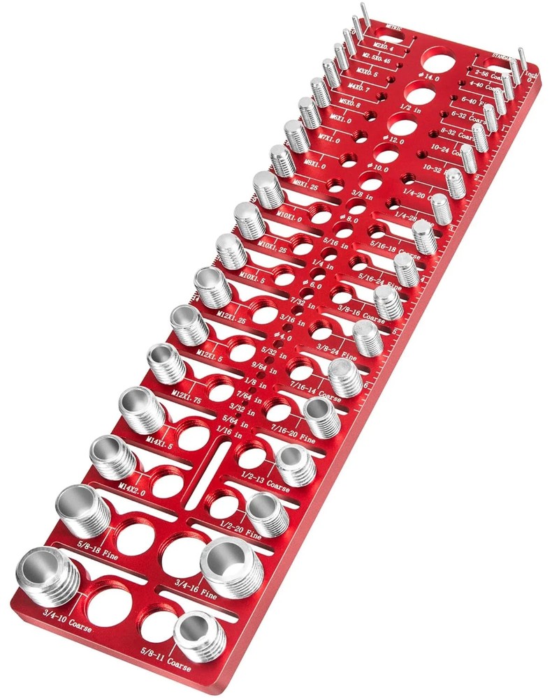 Thread Checker - 55 Nut & Bolt Thread Checker, Bolt Size and Thread Gauge 19 Sta