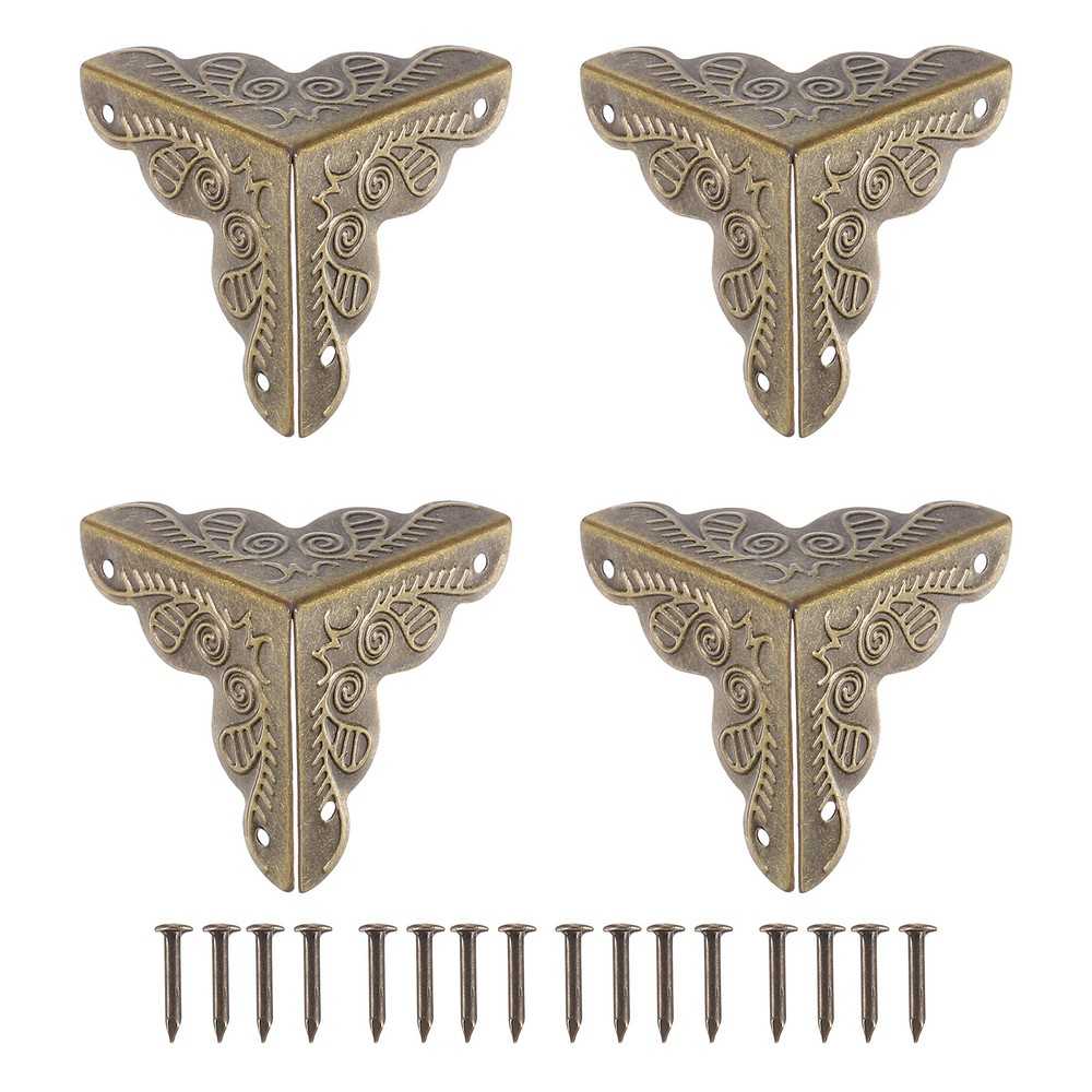 36 Pcs 25mm Decorative Box Corner Cover, Corner Protector, Bronze