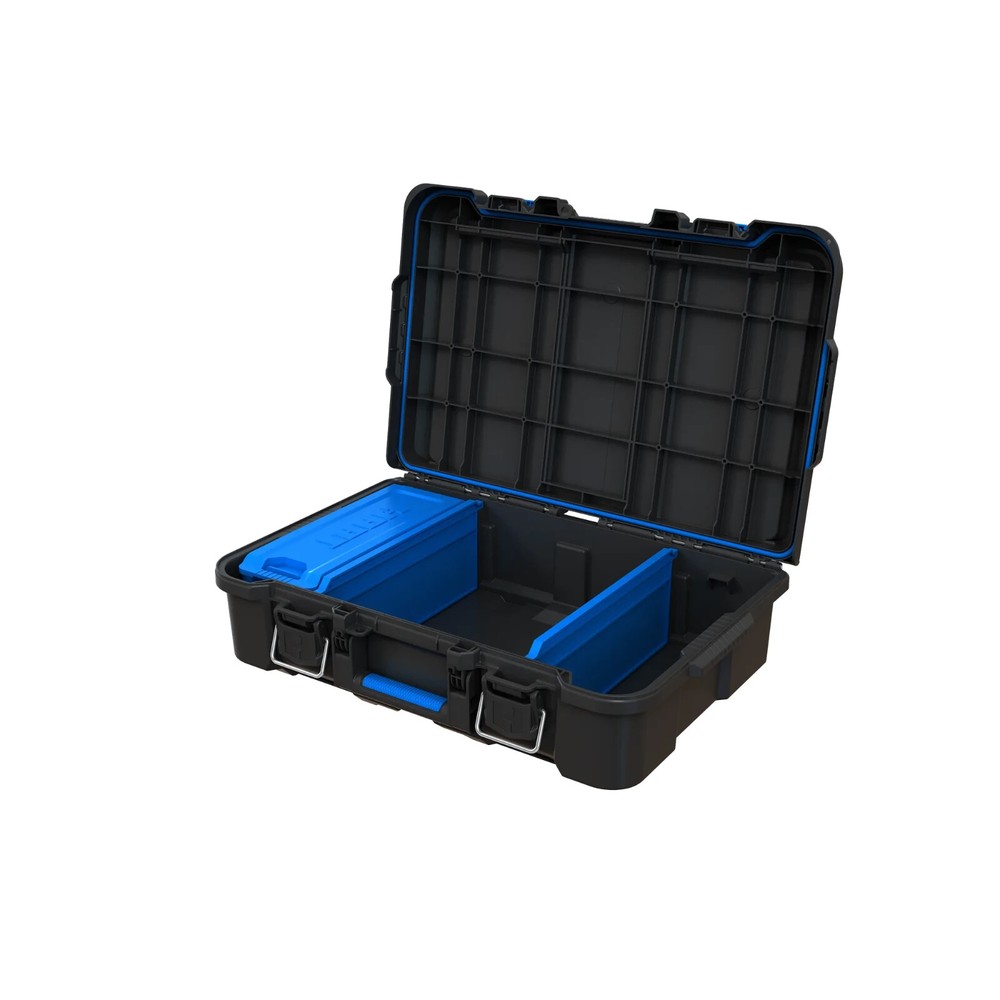 HART Stack System Tool Box with Small Blue Organizer & Dividers