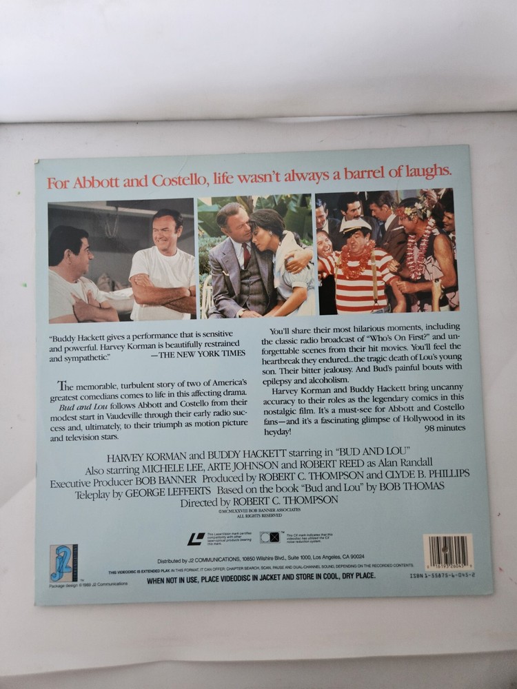 Bud And Lou Laserdisc Rare