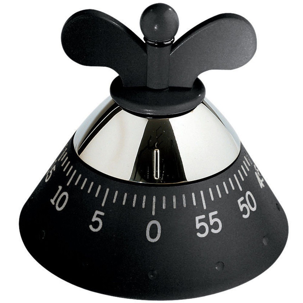 A di Alessi Michael Graves Mechanical Kitchen Timer - Black