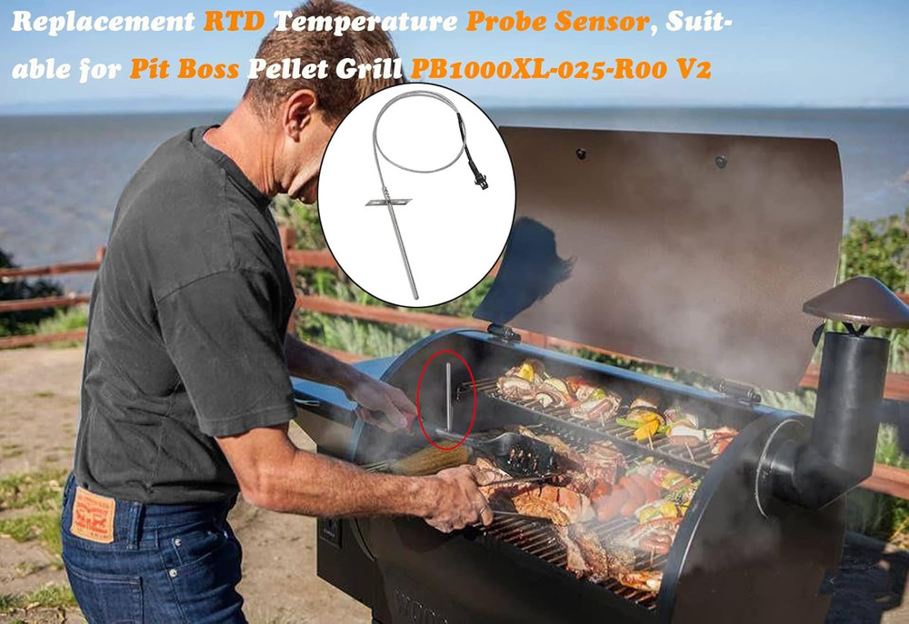 Replacement RTD Temperature Probe Sensor, Compatible with Pit Boss Pellet Grill
