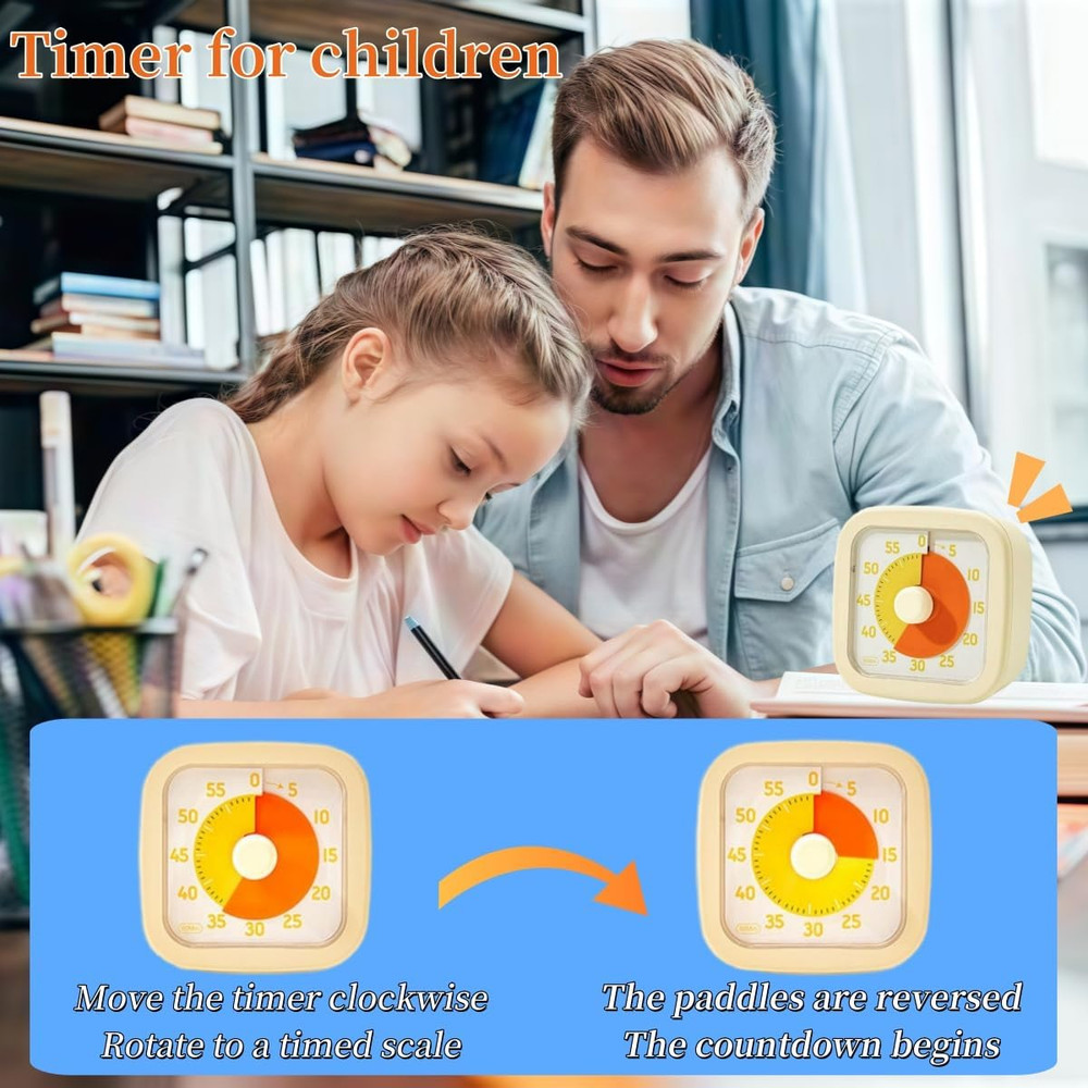 Visual Timer for Kids Timer Home - 60 Minute Kids Visual Timer for Classroom Hom