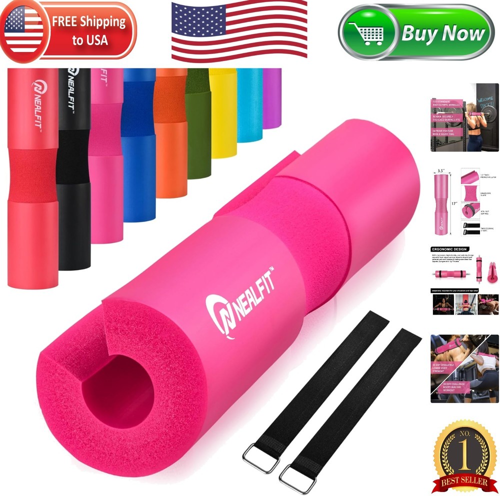 High-Density Squat Bar Pad – Essential for Safe Weightlifting & Hip Thrusts