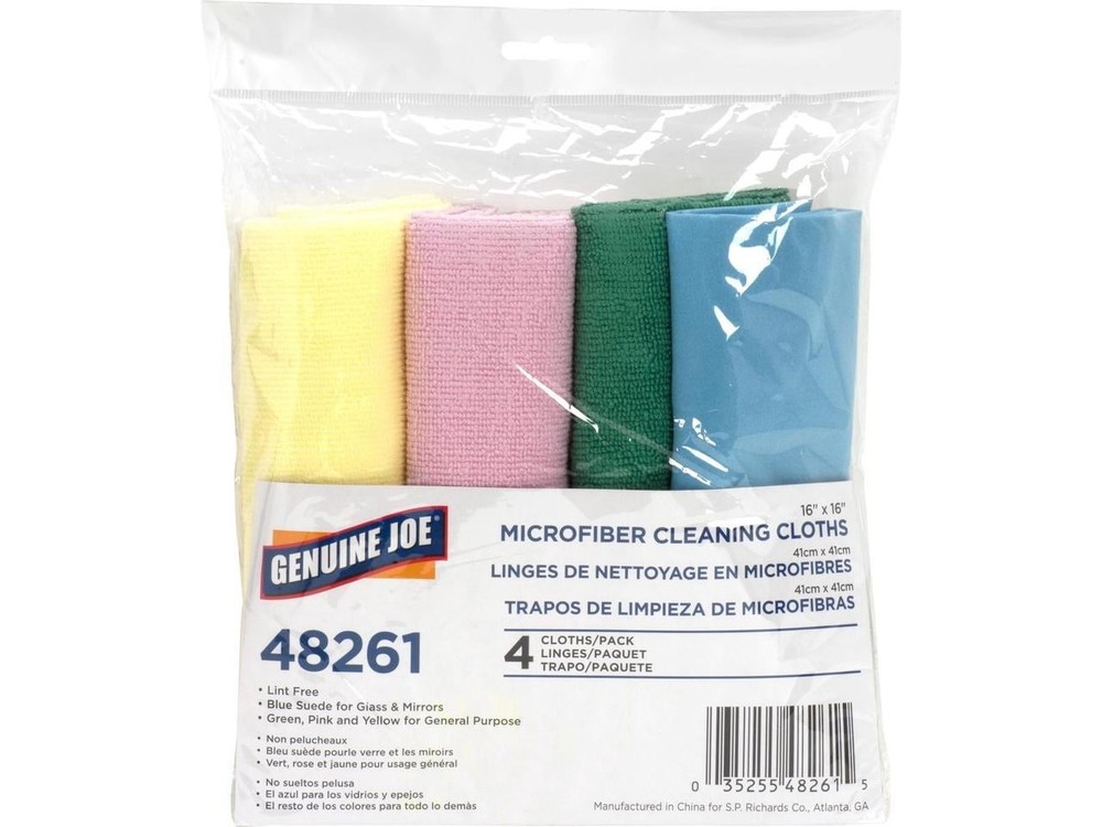Microfiber Cleaning Cloths Assorted 4 Count 4 Pack
