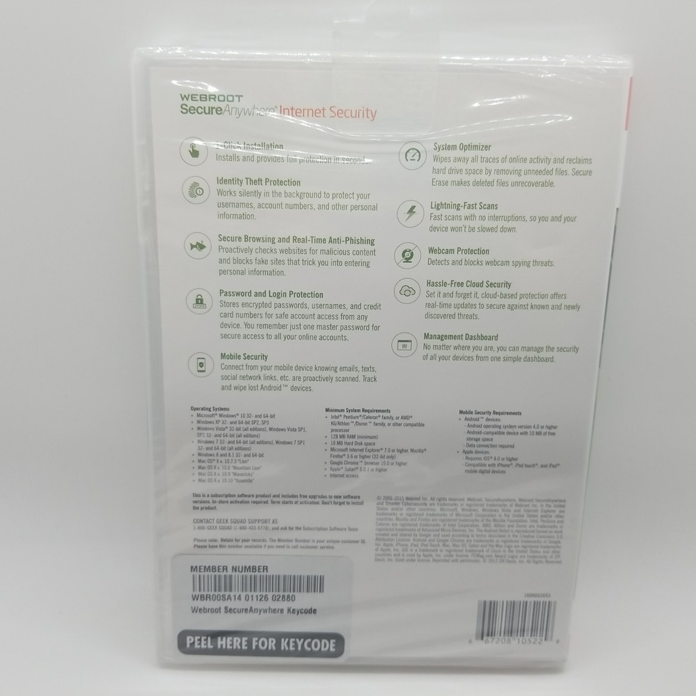 Webroot Secure Anywhere~for PC/Mac/Mobile (Android & iOS)~3 Devices Internet Sec