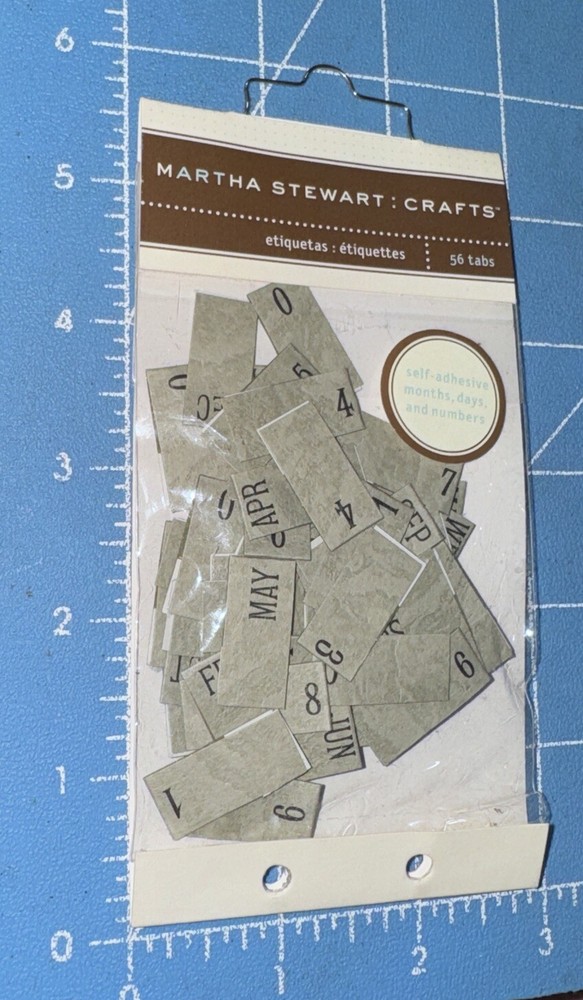 MARTHA STEWART CRAFTS TAGS Months, Days & Numbers