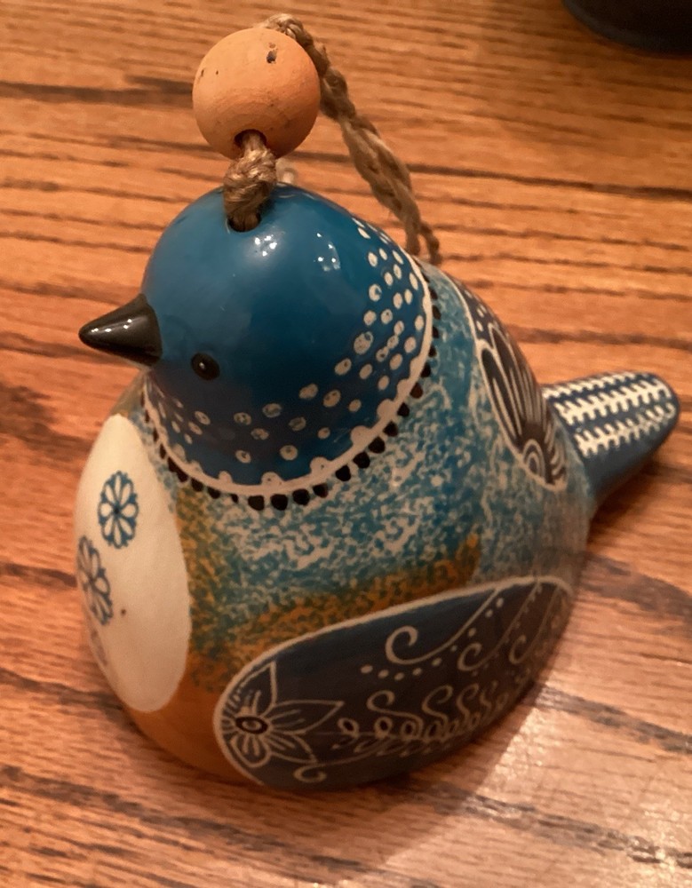 Lori Siebert Blue Bird Song Ceramic Wind Chime