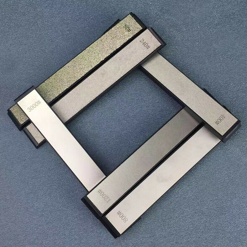 6 Pcs Grit Diamond Stone Knife Sharpener Household Kitchen Sharpening System New