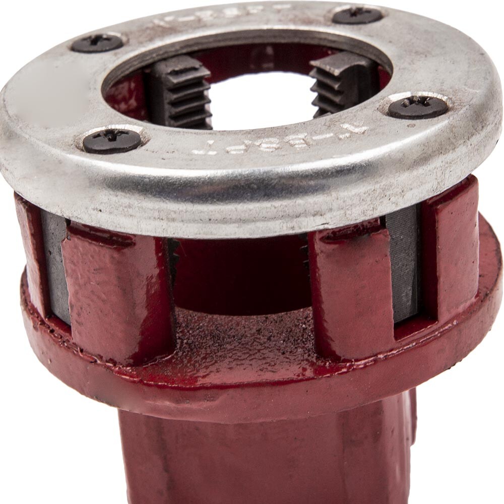 Ratcheting Pipe Thread Threader Die Hinge Plate Head Handle Tool Set 1/2'