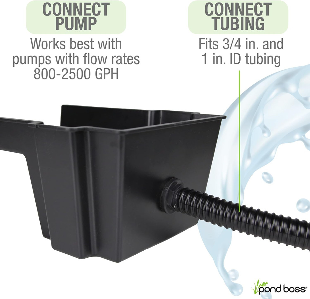 8-Inch Waterfall Spillway Box for Pondless Stream Water Features