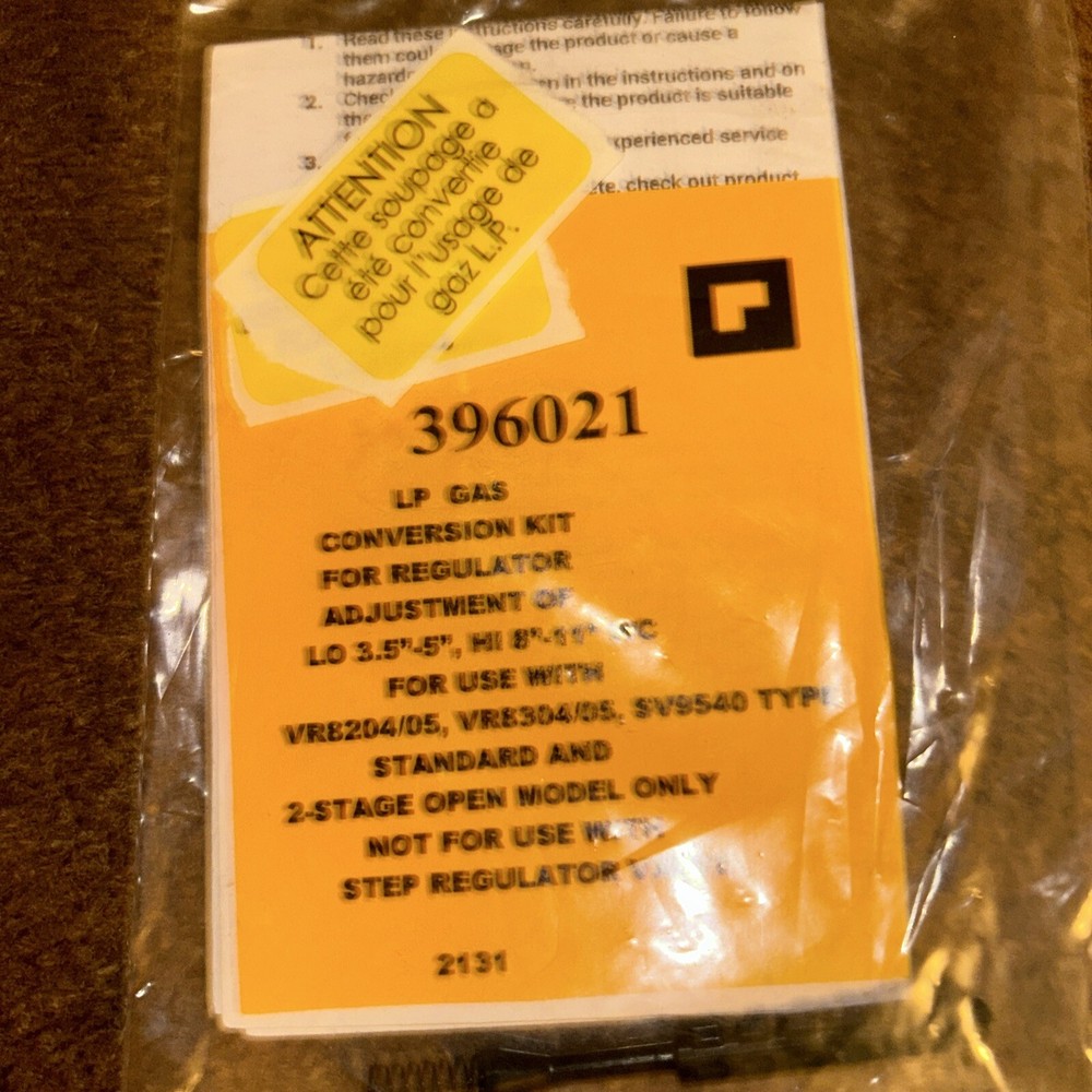 Honeywell 396021 Two-Stage LP Gas Conversion Kit