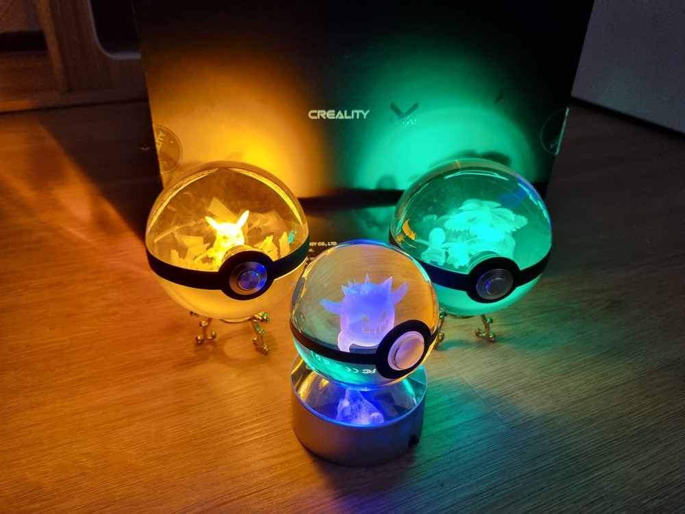 x3 Led Pokeball Night Light Lamp