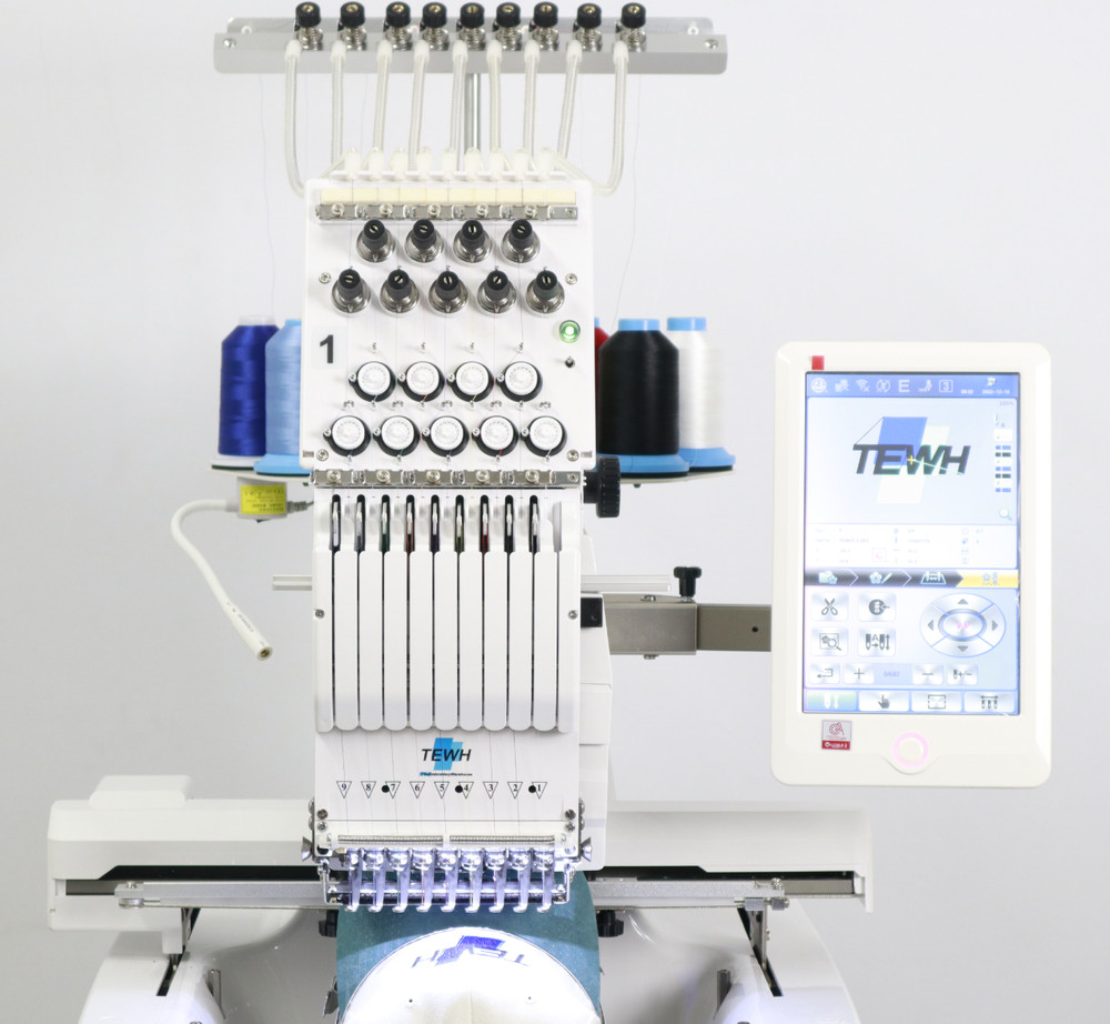 commercial embroidery machine, single-head, 9-needle, TEWH SI-901