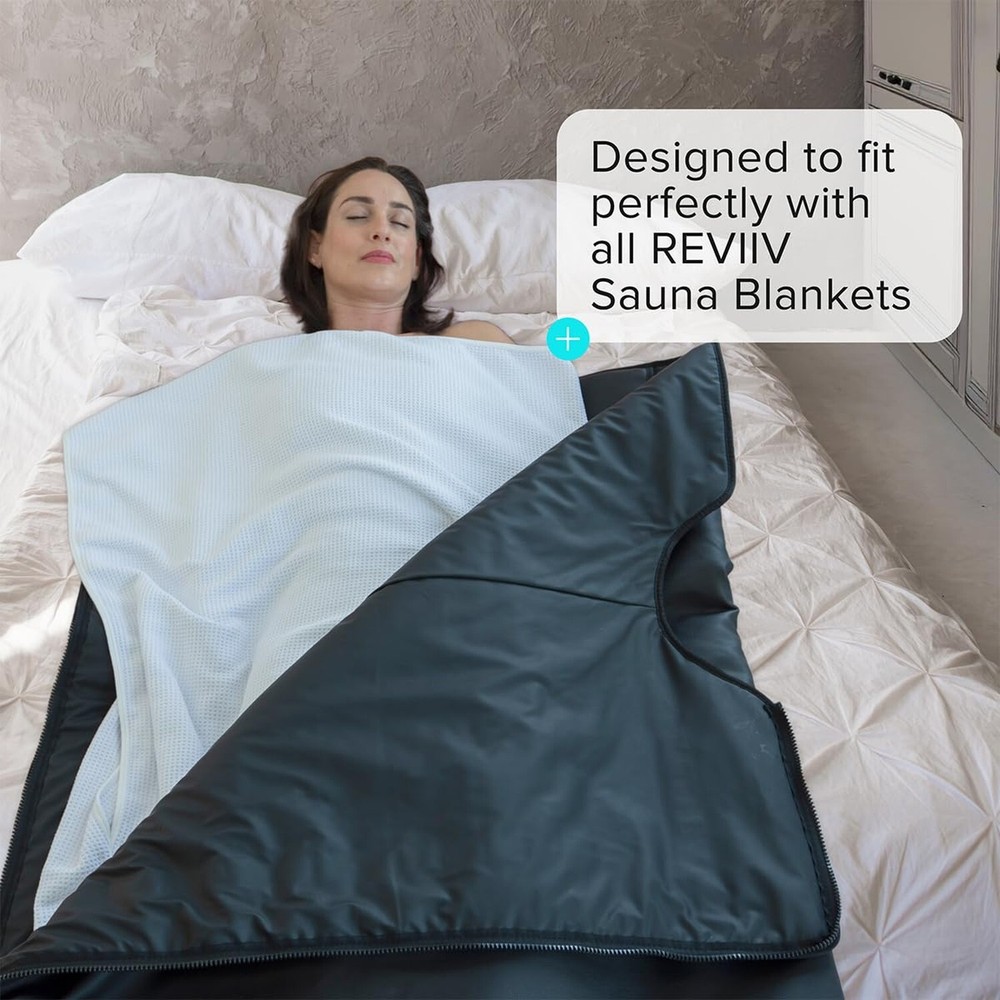 Sauna Blanket Insert Towel - 2 Pack Soft White Cotton Waffle - Comf... Fast Ship