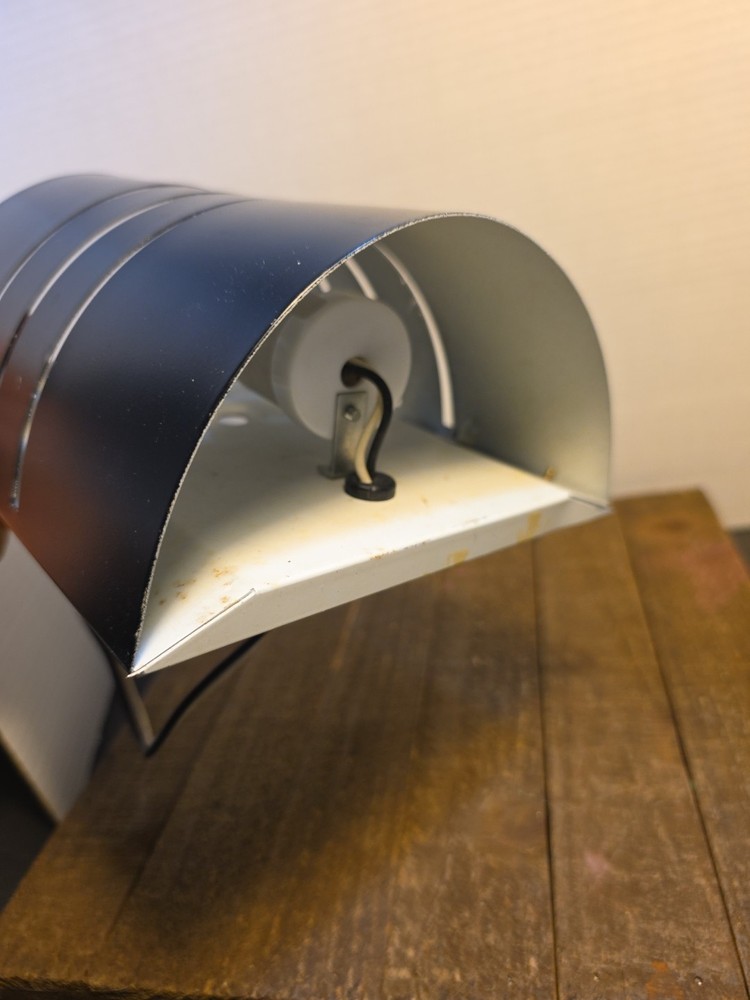 Vintage Black Wall Sconce Retro 1980's