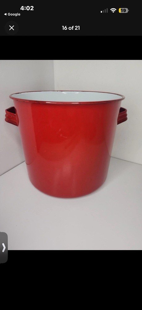 Vintage Red Enamel Beverage Dispenser