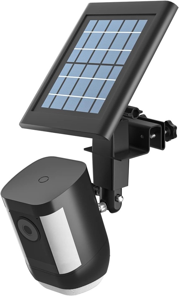 Universal 2-in-1 Gutter Mount for Ring Solar Panels and Cameras - Durable Black