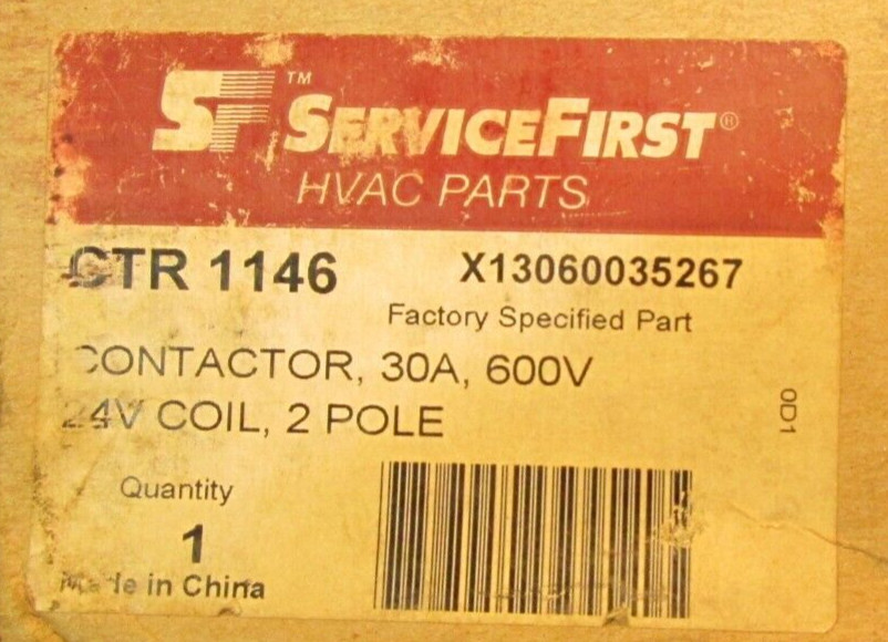 Service First CTR 1146 Contactor X13060035267