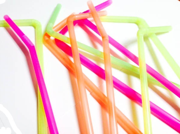 9" Wrapped Neon Flex Straws - 125ct