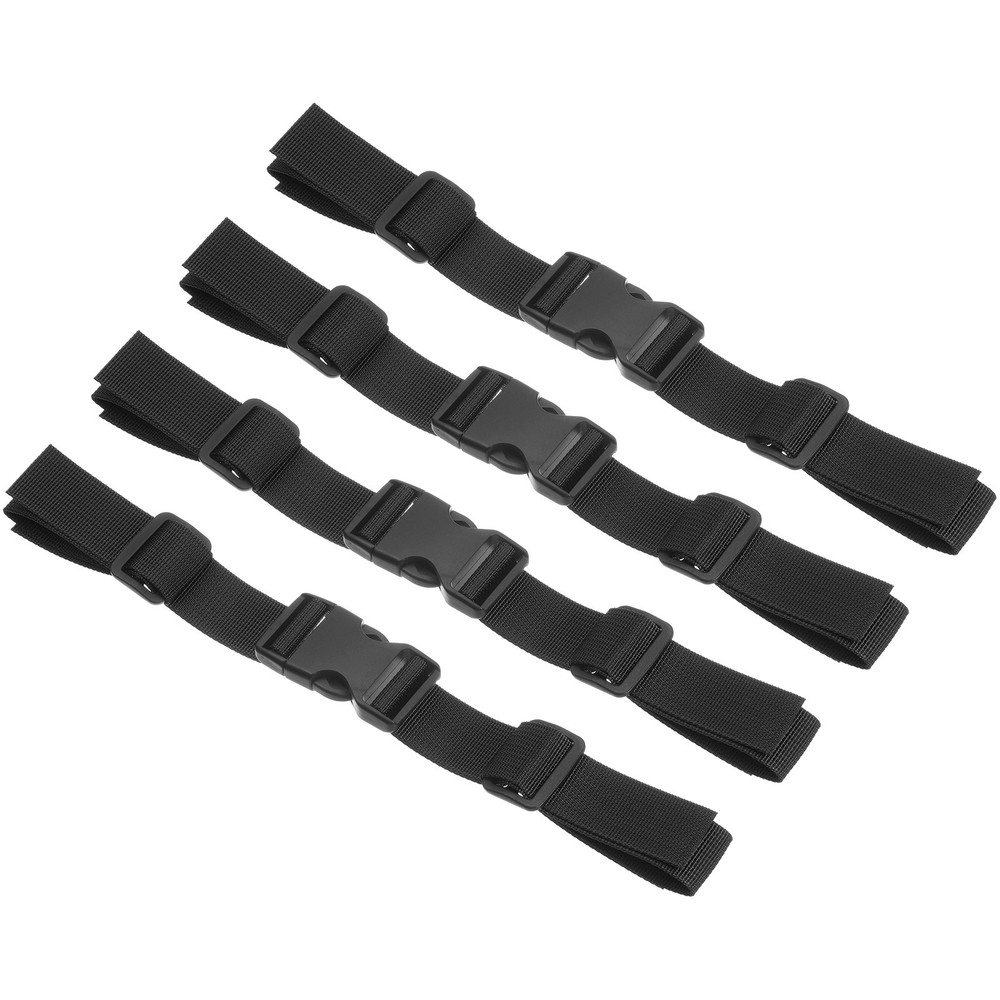 Backpack Chest Strap, 4 Pcs Adjustable Strap with Quick-Release Buckle, Black