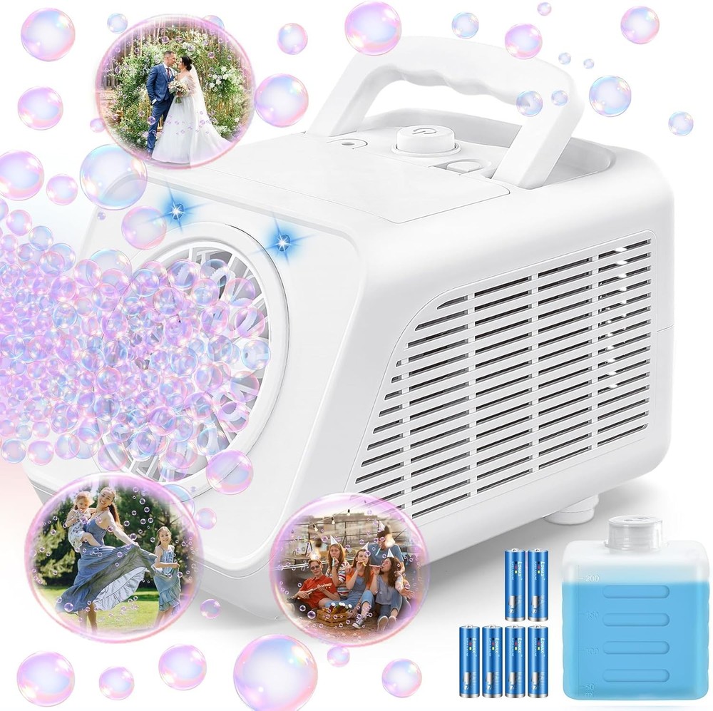 Kizmore Automatic Bubble Machine for Kids: Battery Operated Bubble Maker for Tod