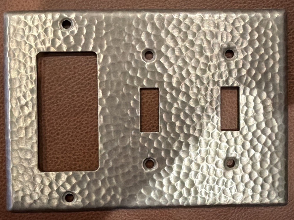 Hammered Wall Plate BUNDLE (7) Craftsman Rustic Switch & Outlet Covers + Screws