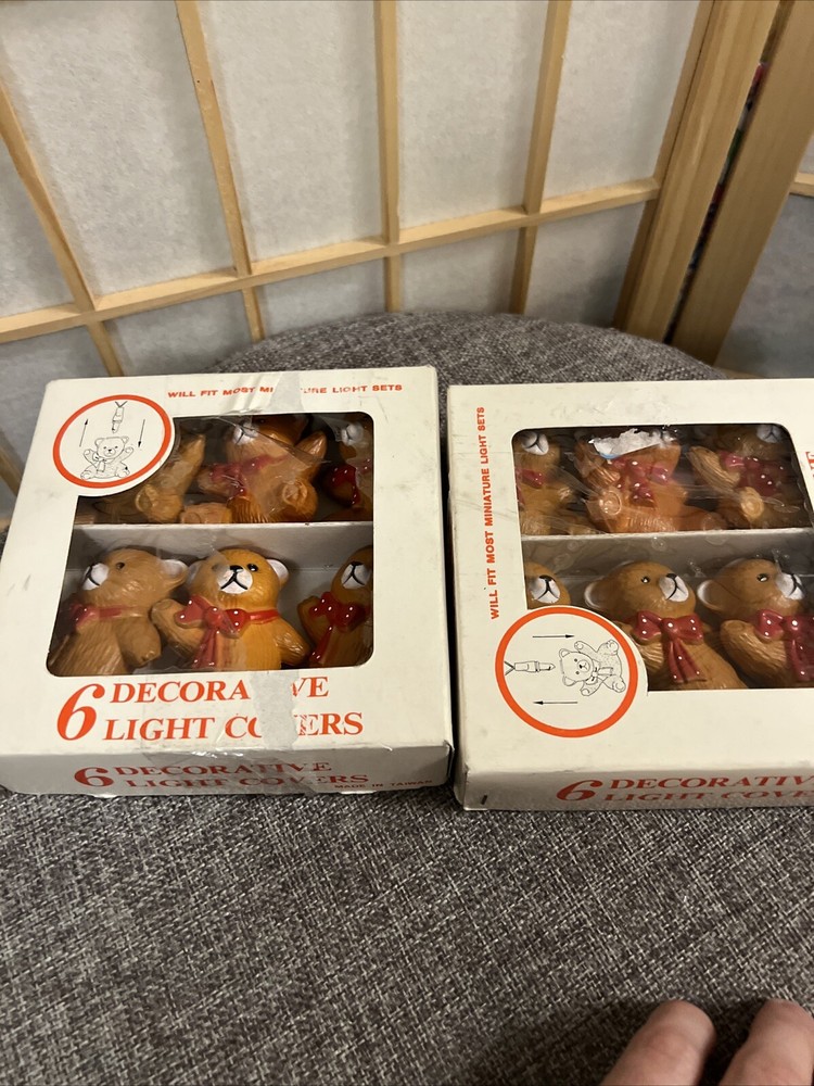 Current Inc Decorative Light Covers Bears Plastic 2” New Sealed Box -12 Covers-