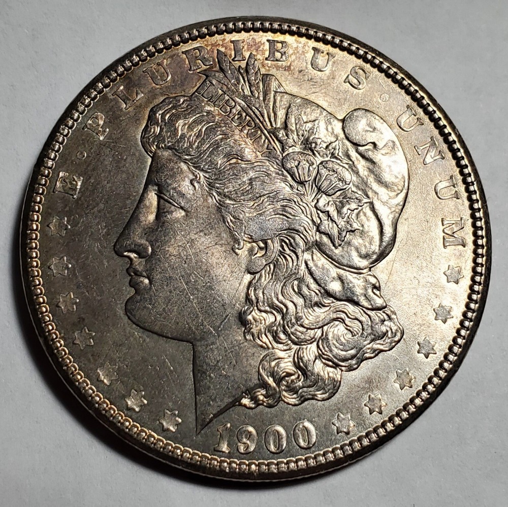 1900 U.S. Morgan Silver Dollar BU Light Toning