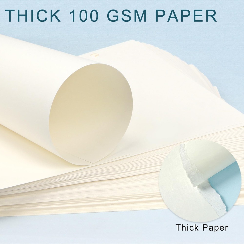 Toplive A5 Refill Paper, [3 Pack] 100GSM Thick 6 3 Pack, Blank+Line+Grided