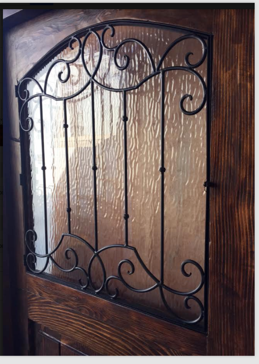Rustic solid alder door Pre Hung one side lite 2 sets trim Glass U choose size