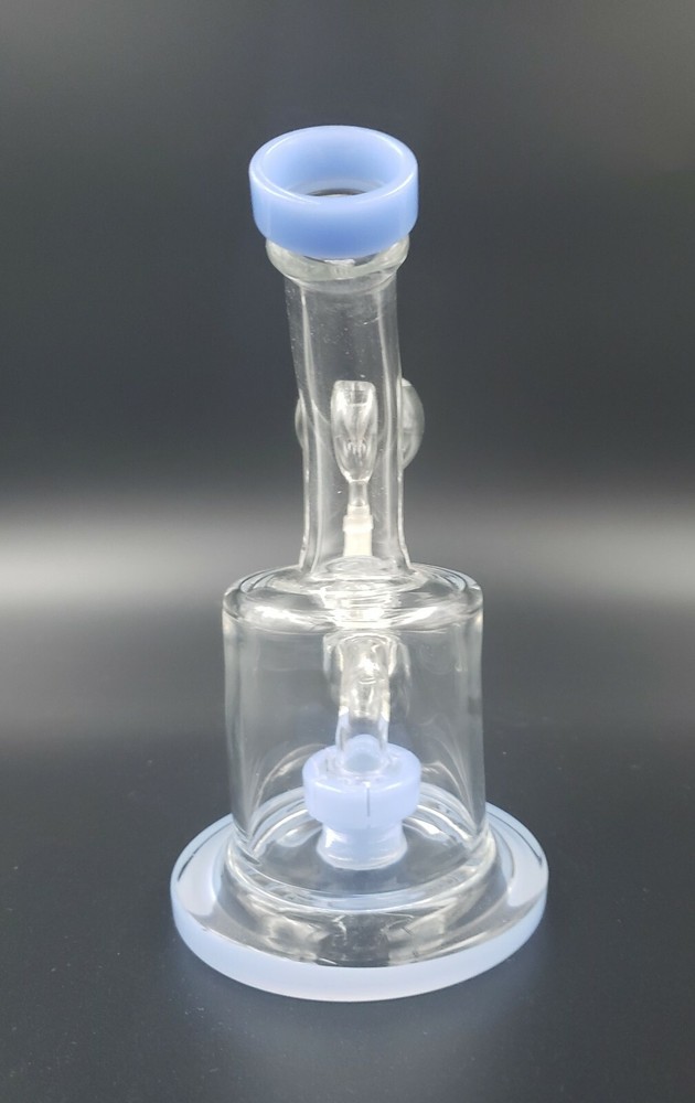 7" Water Pipe Mini WITH BARREL PERK - BLUE