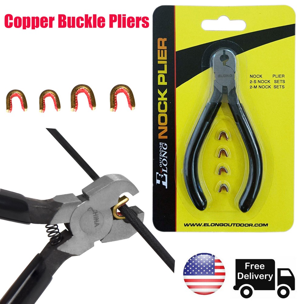 Archery T Shape Bow Square Ruler+ String Nocking Points Pliers String Knock Set