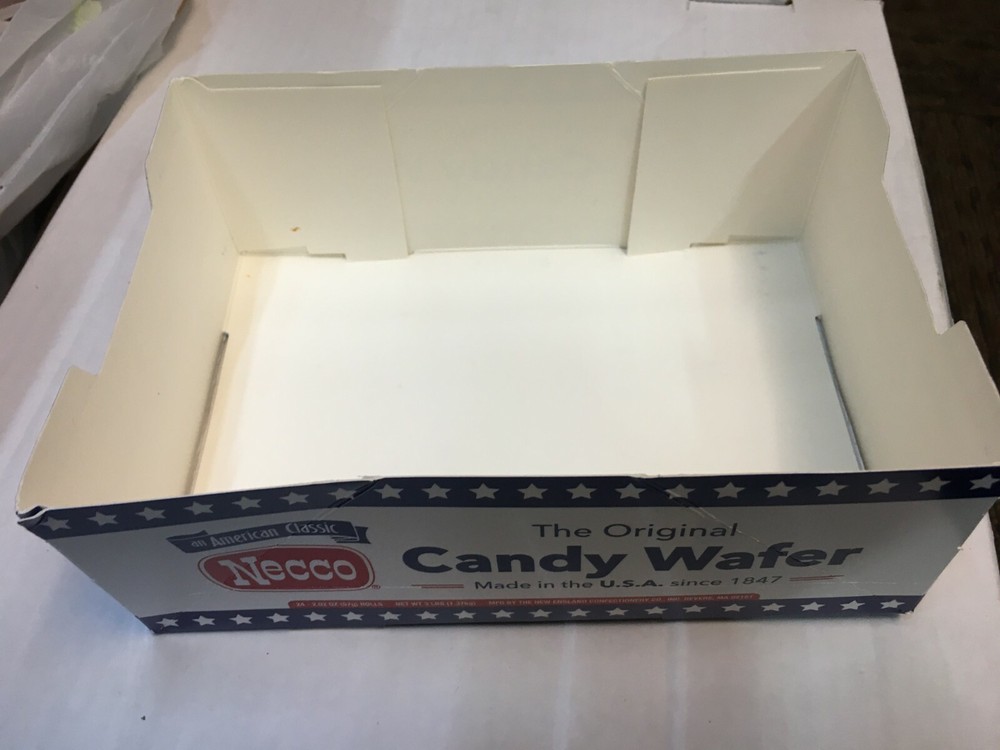Rare Necco Wafer Empty Candy Display Box free shipping