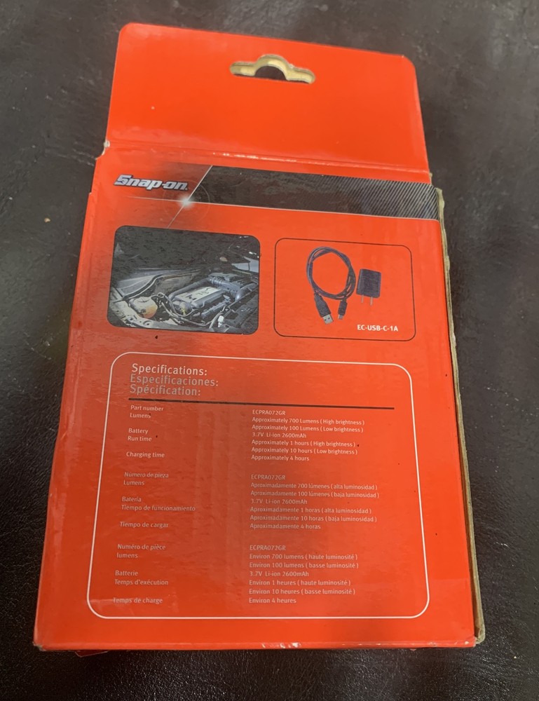 Snap-On (Empty Box Only) With Manuel ECPRA072GR