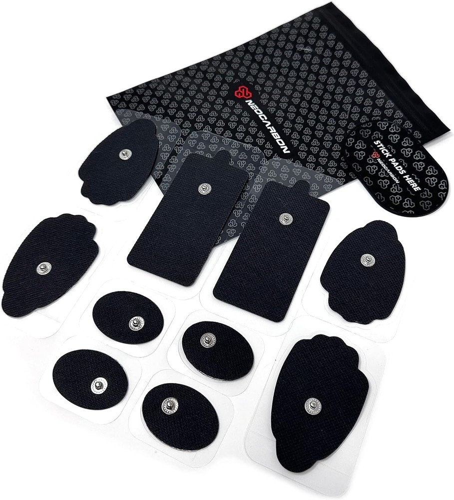 Reusable Electrode Pads for TENS EMS Unit 10 Replacement Pads and Plastic Holder