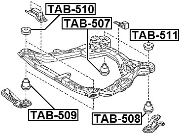 Body Bushing For Lexus Es300 Mcv30 2001-2006