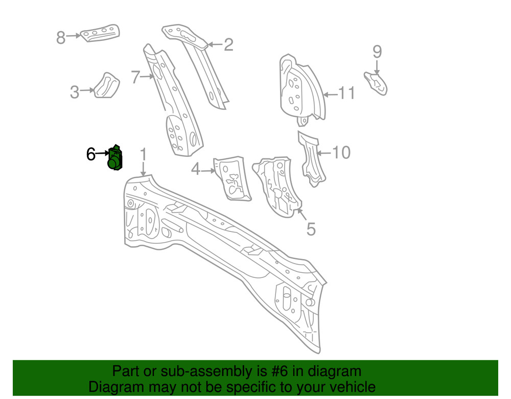 Genuine GM Corner Panel Brace 88970893