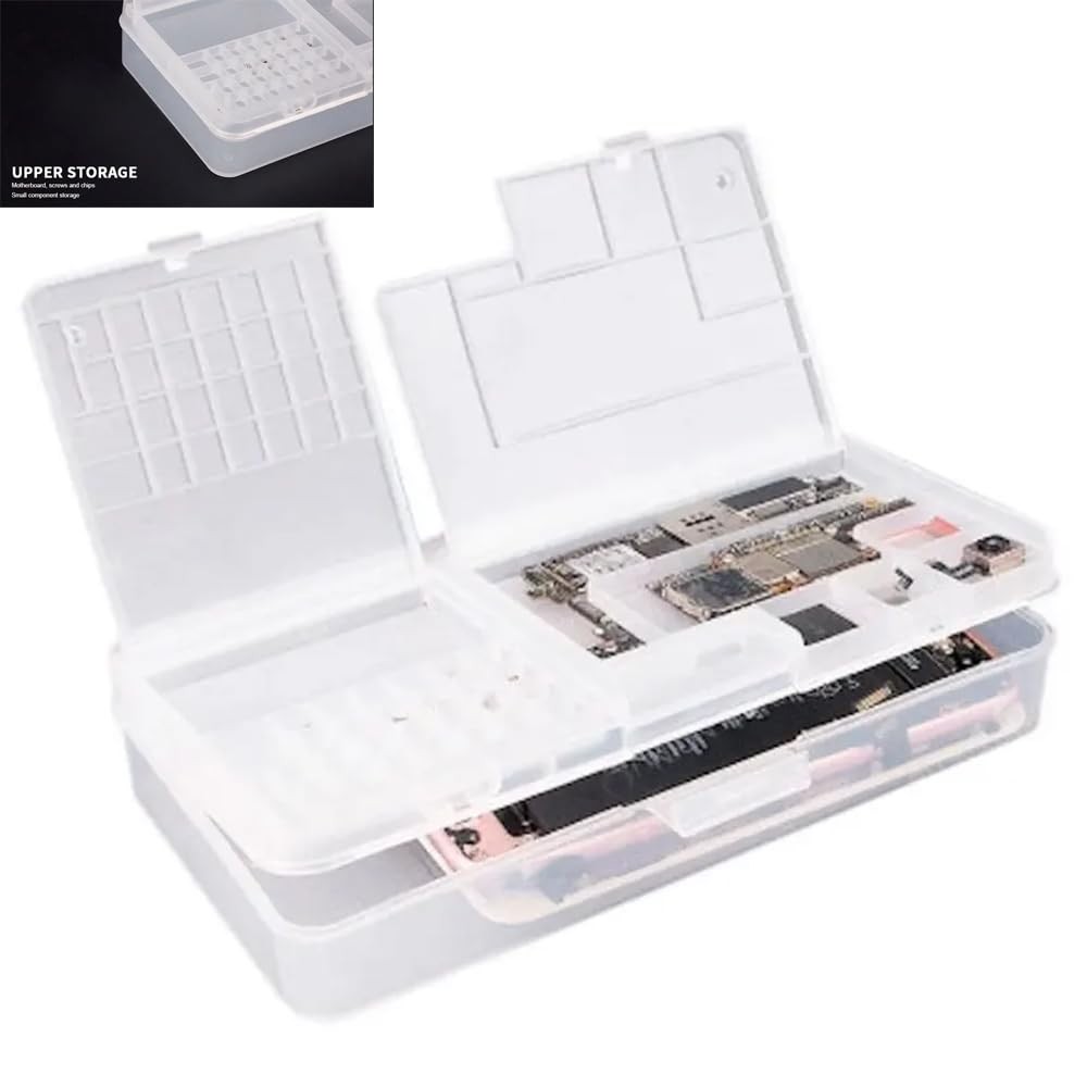 2 Pack Phone Repair Module Organizer Precision Component Storage Case Contain...