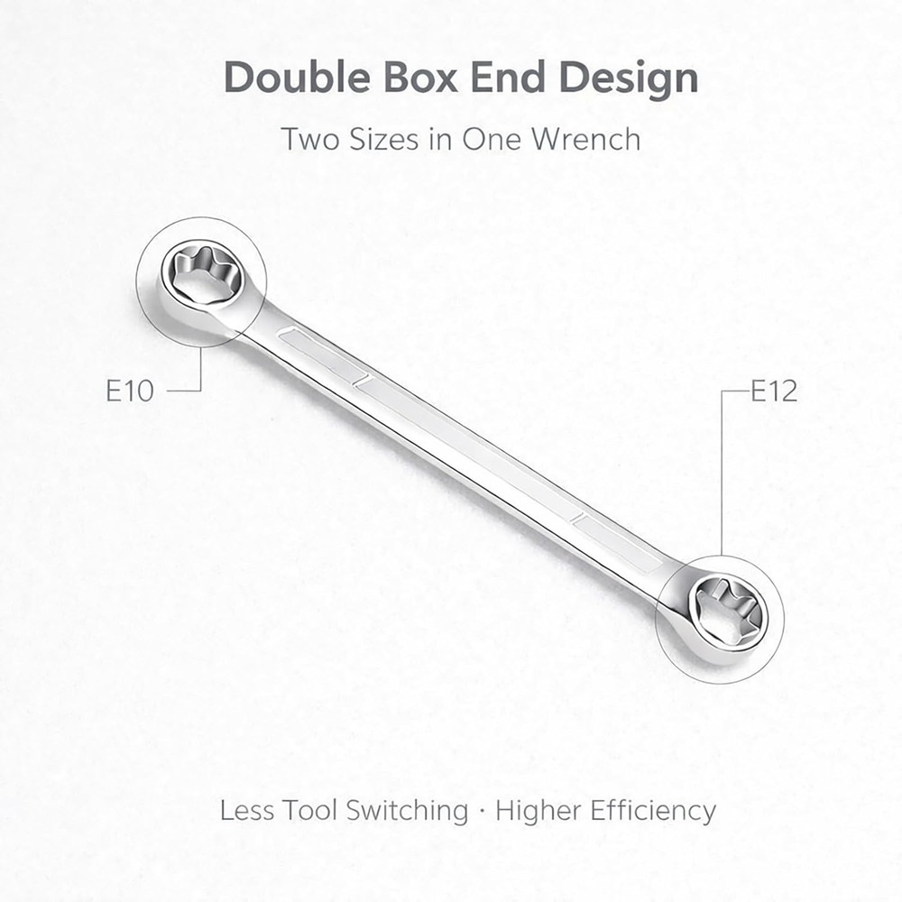 E Torx Wrench Set, Double Box End Torx Wrenches, E6-E24 (E6Xe8, E10Xe12, E14Xe18