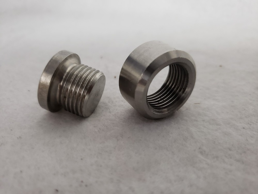 STAINLESS STEEL O2 Oxygen Sensor PLUG and BUNG KIT M18x1.5MM HEX CAP