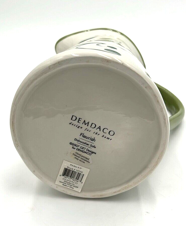 DEMDACO “Fleurish” Ceramic 64 Ounce Pitcher 2007