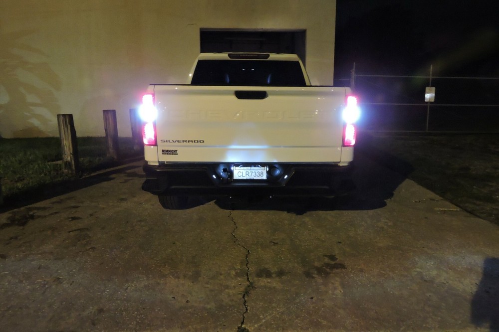 2019-2020 Chevrolet Silverado White LED Reverse, License Plate Light Kit